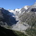 Ausblick in den Talkessel unterhalb des Glacier du Mont Miné