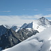 Aussicht vom Gipfel: im rechten Teil Zinalrothorn 4221 m