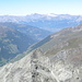 Aussicht vom Gipfel: unten Tsa de l'Ano 3368 m, auch noch ein "technikfreier" Berg