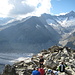 das Eggishorn noch - für kurze Zeit - gut besucht
gegenüber das Aletschhorn