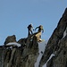 Zwei Alpinisten auf dem Weg zum Nadelhorn