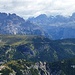 links vorne der Strudelkopf über der Dürrensteinhütte
