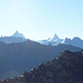 Matterhorn und Dent d'Hérens grüssen herüber