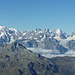 Grandes Jorasses, Mont Blanc, Mont Dolent, Aiguille Verte, Aiguille d'Argentière, Aiguille du Chardonnet