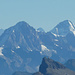 Grosses Fiescherhorn, Bietschhorn, hinten Mitte Gross Grünhorn, Aletschhorn, rechts hinten Finsteraarhorn