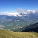 Blick nach Osten, links Sargans, im Hintergrund Liechtenstein<br />