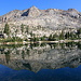 Twin Lakes is like a mirror today<br />The "peak" behind it is the unnamed P. 8925