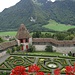Bonusbild: Dent de Broc, Dent du Chamois und Dent du Bourgo mit dem Greyerzer Schlossgarten im Vordergrund