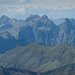 Das berühmte Allgäuer Dreigestirn Hochfrottspitze, Mädelegabel und Trettachspitze mal aus einer ungewohnten Perspektive