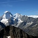 Und nochmals ein Blick zum Dent Blanche, der majestätisch über den Gipfeln des Val d'Anniviers thront.