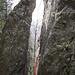 Der Spreizschritt über den Riesenkamin, ca. 120cm
