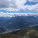 Auf dem Gärsthorn: Blick hinunter ins Rhonetal