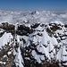 der Gipfel des Matterhorns; links der italienische mit dem Kreuz, rechts der Schweizer Gipfel
