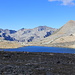 At the little lake near Bishop Pass, looking towards Wheel Mountain (left), The Citadel, Black Divide and Mount McDuffie (center right)