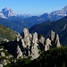 die "Steinerne Stadt" vor Pelmo und Civetta