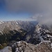 beim Aufstieg, blick nach O: Speckkarspitze, unten Halleranger und Vomper Loch