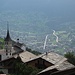 Blick auf mein Feriendomizil in Brig-Glis, eine Seitenstrasse der Napoleonstrasse, das ist der gerade Strich