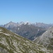 Biberkopf (links) und weitere Allgäuer Gipfel; markant die schlanke Trettachspitze und das weiß gezuckerte Hohe Licht