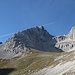 unteres Schwärzkar mit g'Wamperter Schrofen mit seiner Nord-Ostkante (Gipfel selbst nicht sichtbar)