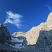Blick von der Blaueishütte zum Blaueisgletscher und Hochkalter