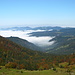 im Aufstieg zum Furggli zwischen Chüemettler und Grappenhorn, der  Nebel auf ca. 1000m