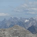 Allgäuer Gipfel mit dem bekannten "Dreigestirn" Trettachspitze, Hochfrottspitze und Mädelegabel (herangezoomt)