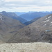 Auf dem Piz la Stretta, Blick ins Puschlav (mit sonnigerem Wetter), in der Mitte Forcola di Livigno