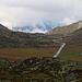 Aussicht oberhalb der Chamanna dal Stradin auf die Ebene der Alp Güglia (2215m) und zum Julierpass / Pass dal Güglia (2284m).
