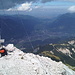 Blick vom Gipfel hinunter nach Garmisch-Partenkirchen
