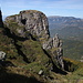 Babin zub - Tiefblick, vorbei an schönen Felsen. Hier im östlichen Teil des Massivs.