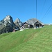 Blick aus der Seilbahn auf die Bergstation Gitschenen.