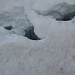 bereits wieder im Abstieg - Gletscherspalten