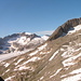 De la brèche sous le sommet vue sur le Glacier du Rhone.