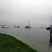 Noch liegt Nebel über über dem Starnberger See