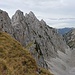 Der Gratkamm zum Gipfel der Steinkarlspitze, gar nicht trivial, laut AVF ein flotter IIIer.