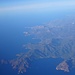 wir fliegen über die Westküste von Korsika ...
