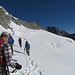 Die Querung zum Einstieg in die Kletterpartie