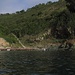 "Abfahrt" von der Bucht Fosso Piastraia auf der Halbinsel Stella / Partenza dalla spiaggia Fosso Piastraia sulla Penisola di Stella
