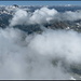 Blick vom Gipfelgrat, leider sind just in dieser Zeit Wolken aufgezogen.