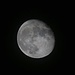 Der abnehmende Mond fotografiert von unserem Hotelbalkon in Covilhã (661m).