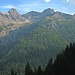 Abschiedsblick zur Hornbachkette mit Urbeleskar-, Bretter- und Gliegerkarspitze.