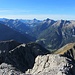 Blick zum Hochtannberg zwischen Lechquellengebirge und Allgäuer Alpen