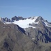Dieses Foto habe ich ca. eineinhalb Monate später vom Gipfel der Mastaunspitze gemacht. Man kann hier sehr gut den oberen Teil meines Aufstiegswegs von der Gletscherzunge zum Gipfel sehen.