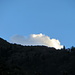 Schönwetterwolke von der Sonne bestrahlt