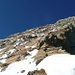 Heikel: halb eingeschneiter, brüchiger Abstieg vom Schalihorn Hauptgipfel