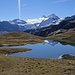 der Glacier de Moiry, Grand Cornier und Dent Blanche - und Spiegelbild im Lac des Autannes