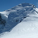 Rückblick zum Mont Blanc Gipfel
