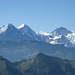 Perfekte Sicht vom Schibengütsch auf die Berner Alpen: Eiger, Mönch und Jungfrau...