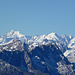 Klar geschnittene Gletscherberge - Aletschhorn und Wannenhorn