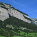 Ausblick von der Sessellift-Rückfahrt auf den Flimserstein ([http://www.hikr.org/tour/post15243.html siehe Klettersteig-Tour vom Vortag]).